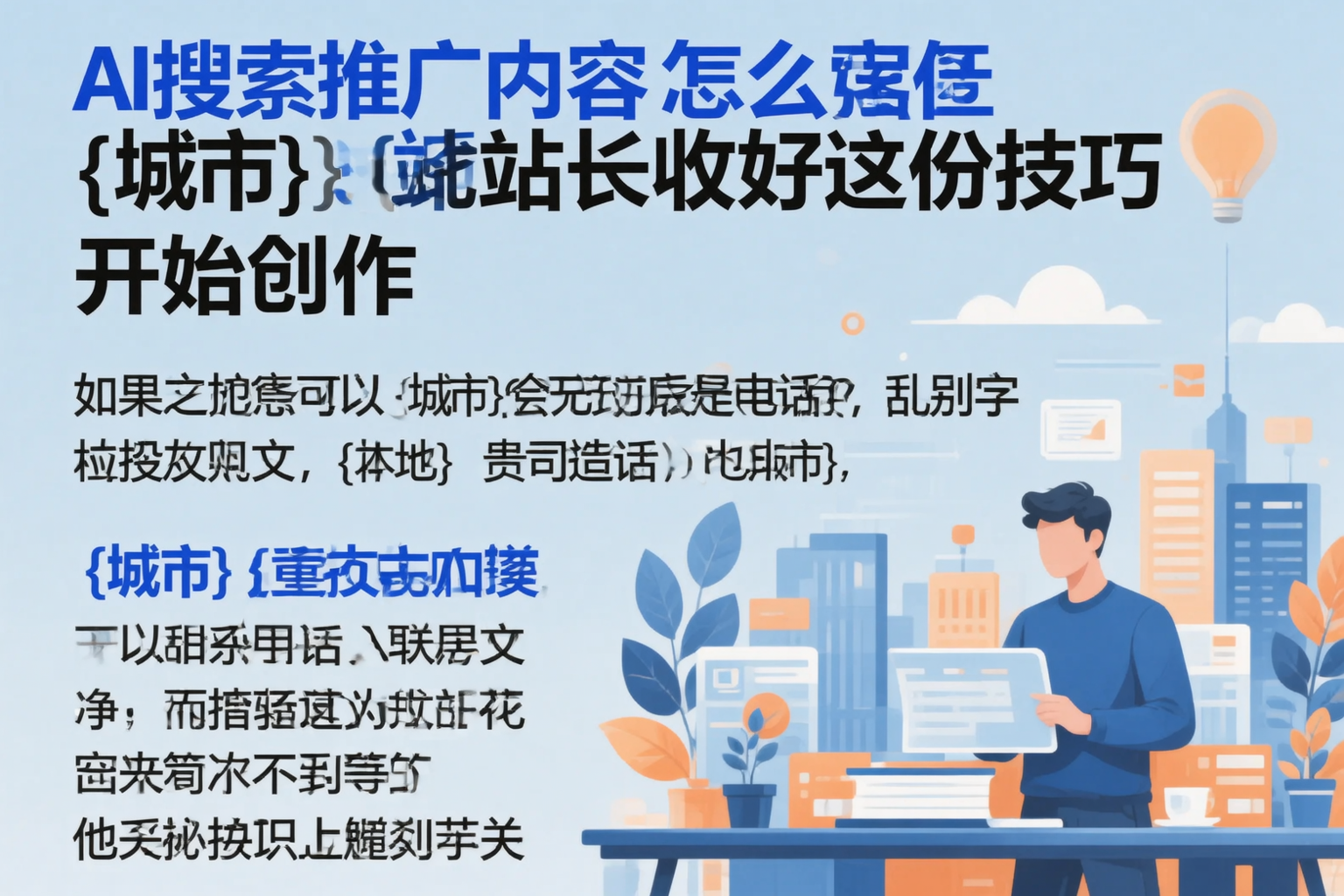 AI搜索推广内容怎么写?内蒙古站长收好这份技巧