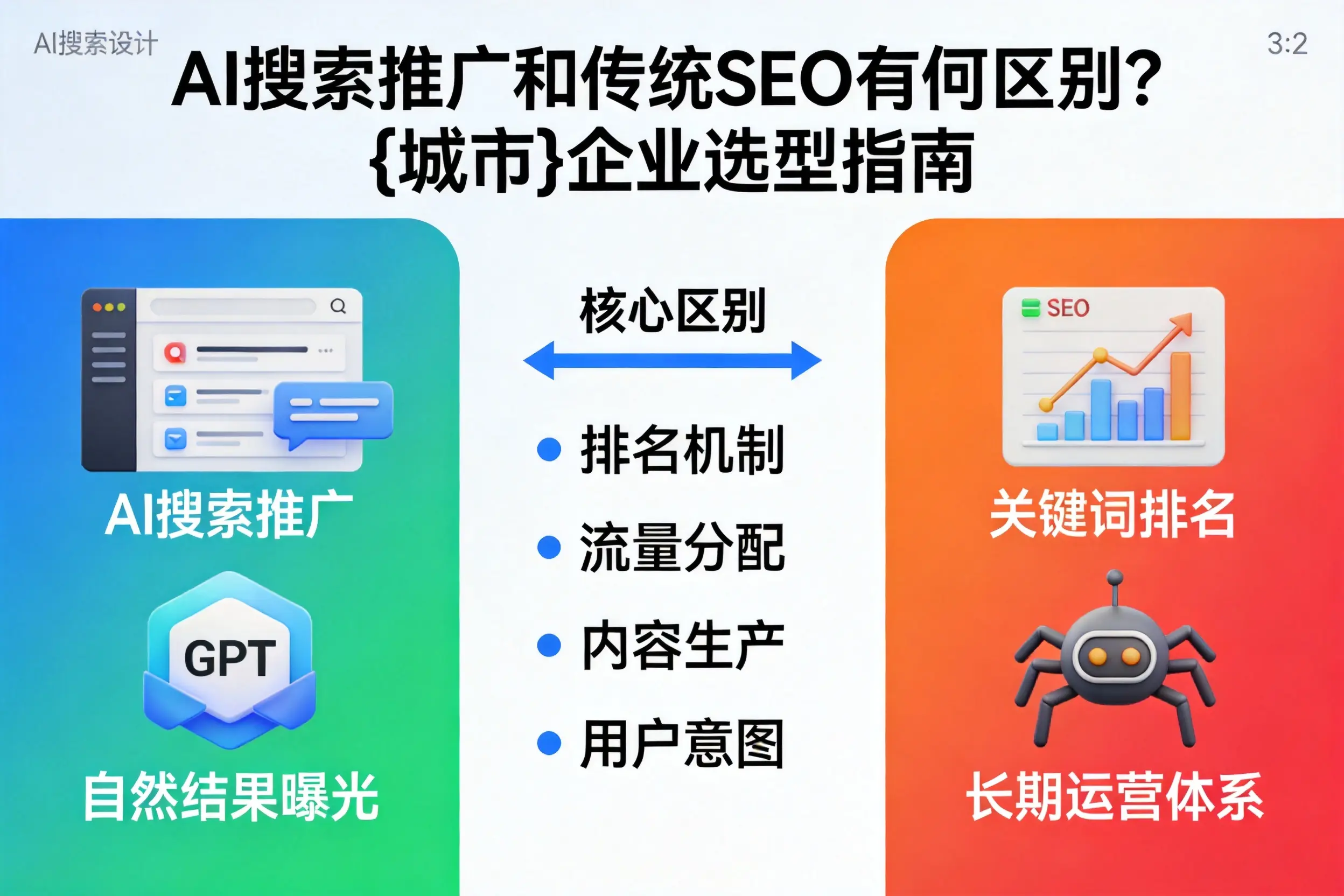 AI搜索推广和传统SEO有何区别？内蒙古企业选型指南