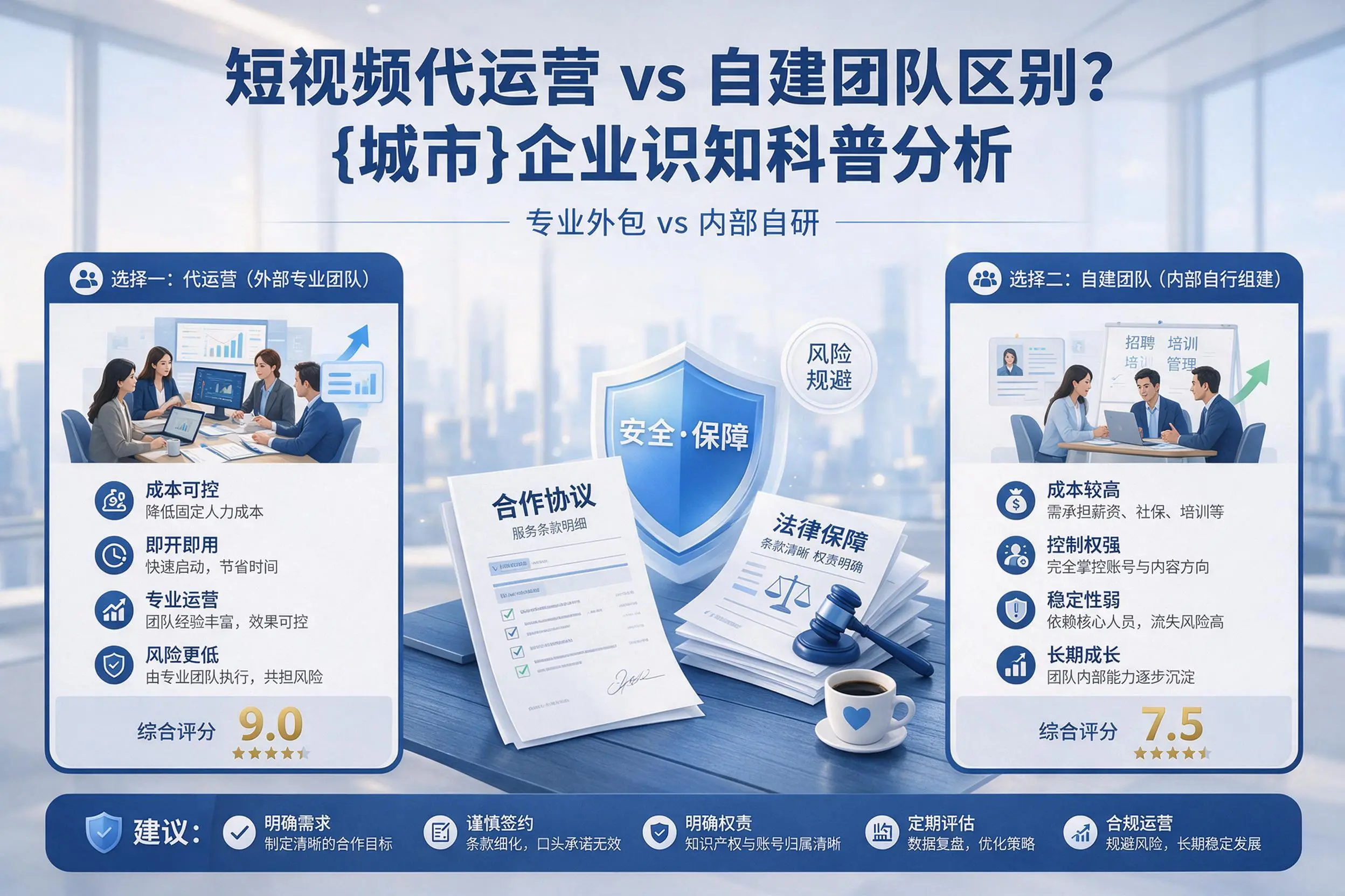 短视频代运营与自建团队区别？内蒙古企业认知科普分析