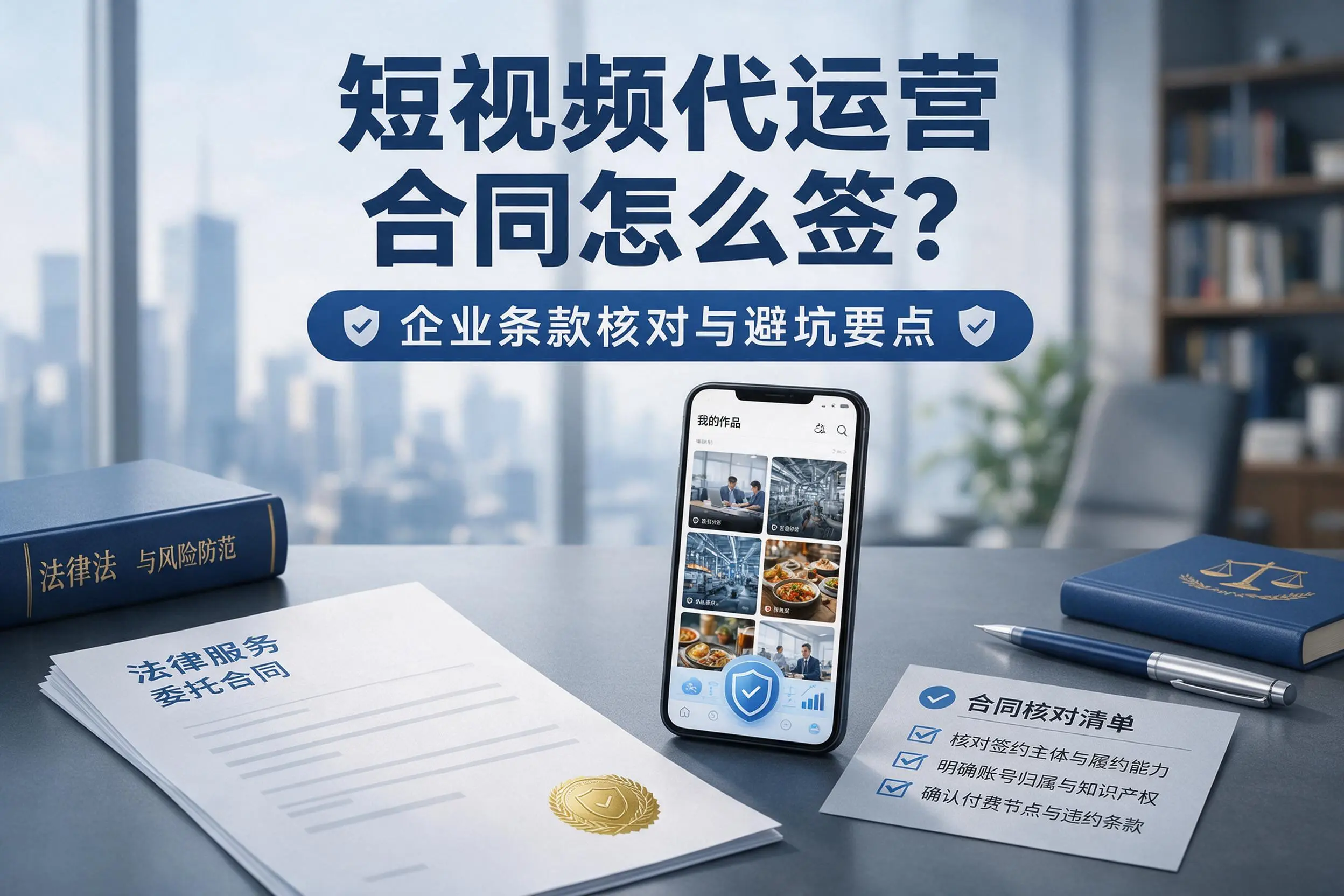 短视频代运营合同怎么签？内蒙古企业条款核对与避坑要点