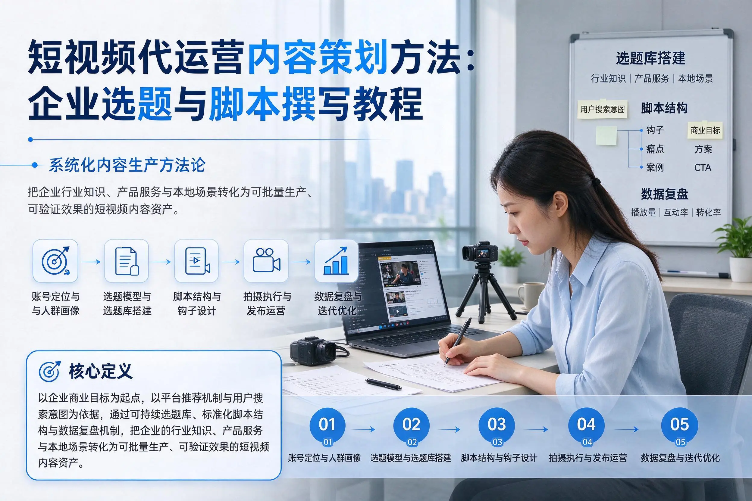 短视频代运营内容策划方法：内蒙古企业选题与脚本撰写教程