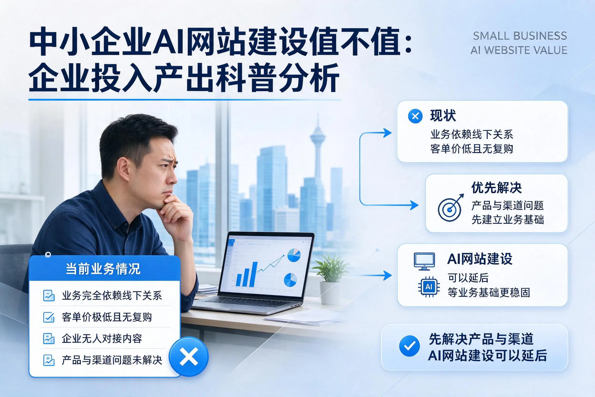 中小企业AI网站建设值不值:内蒙古企业投入产出科普分析