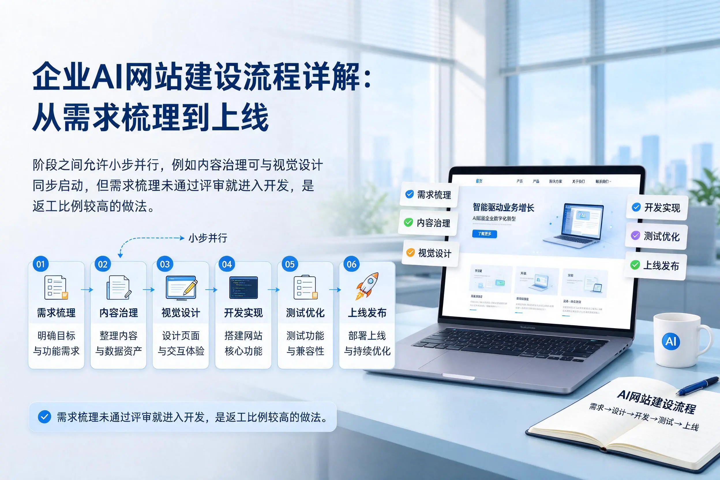 内蒙古企业AI网站建设流程详解：从需求梳理到上线