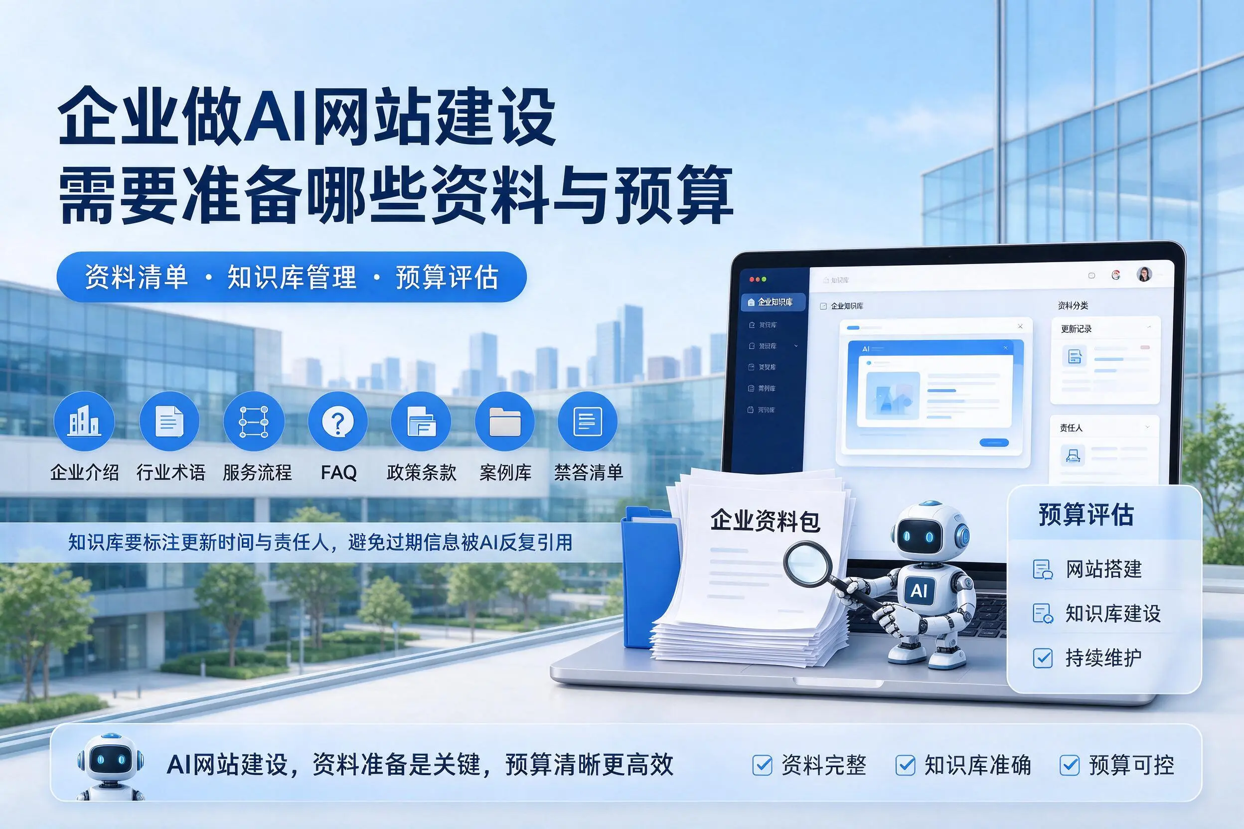 内蒙古企业做AI网站建设需要准备哪些资料与预算