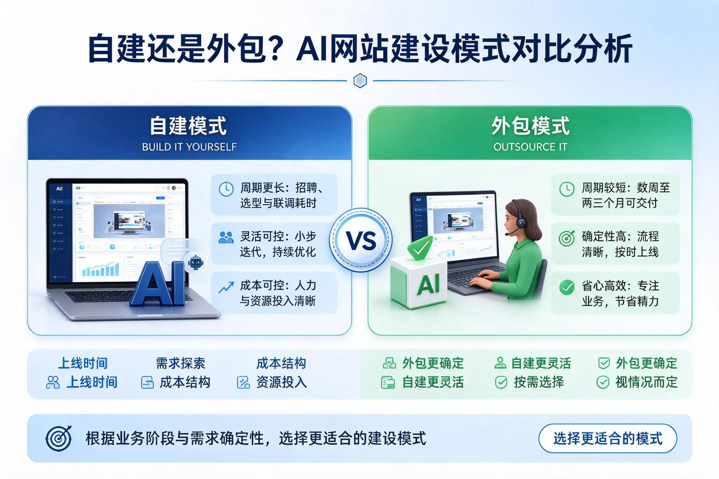 自建还是外包？内蒙古AI网站建设模式对比分析